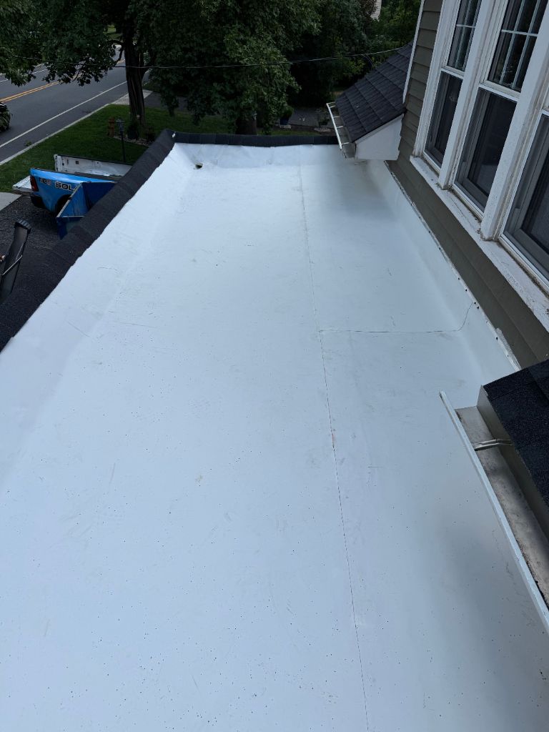 Completed flat roof replacement on residential home extension